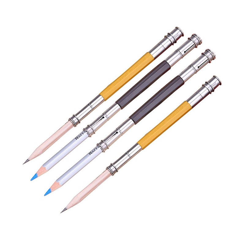 SIPLIV Dual Head Pencil Holder Pencil Extender for Sketch & Charcoal Pencil, 6 Pieces a Set - Image 2
